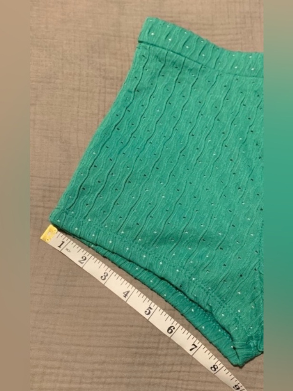 Green Knit Textured High-Rise Bikini Set - Picture 8 of 13